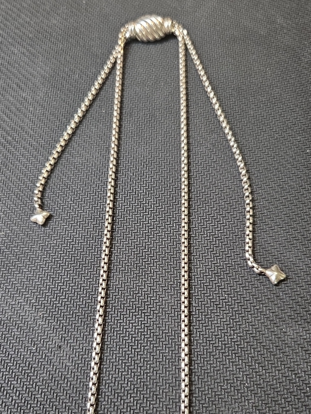 David Yurman Silver Box Link Necklace - Picture 2 of 4